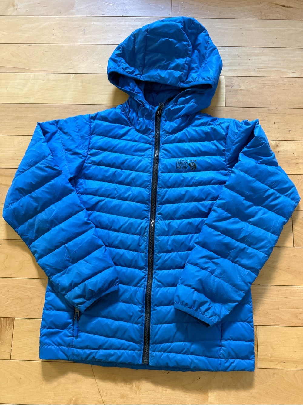Mountain Hardwear Kids Hooded Puffer Jacket - Bright Blue